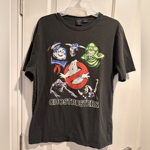 Ghostbusters Characters Graphic Tee Shirt Halloween Collectable Sz Large - Picture 1 of 4
